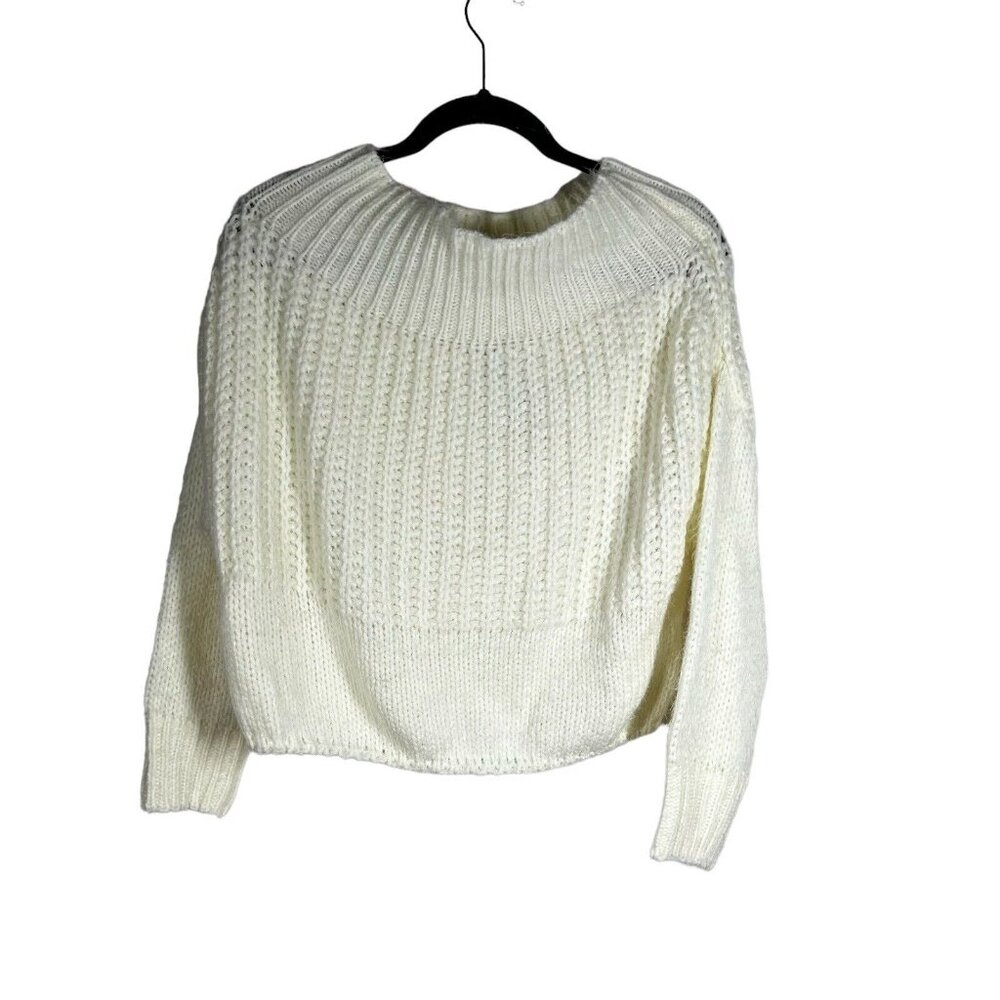 On The Road Creamed Color‎ Cropped Sweater Womens Small/Medium